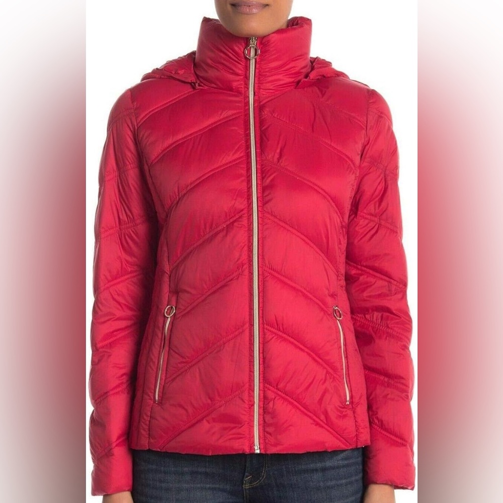Michael Kors packable down jacket sz S RED